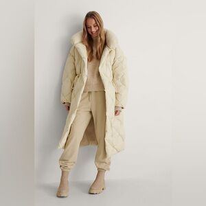 Mango long Puffer Coat milka anorak m-l